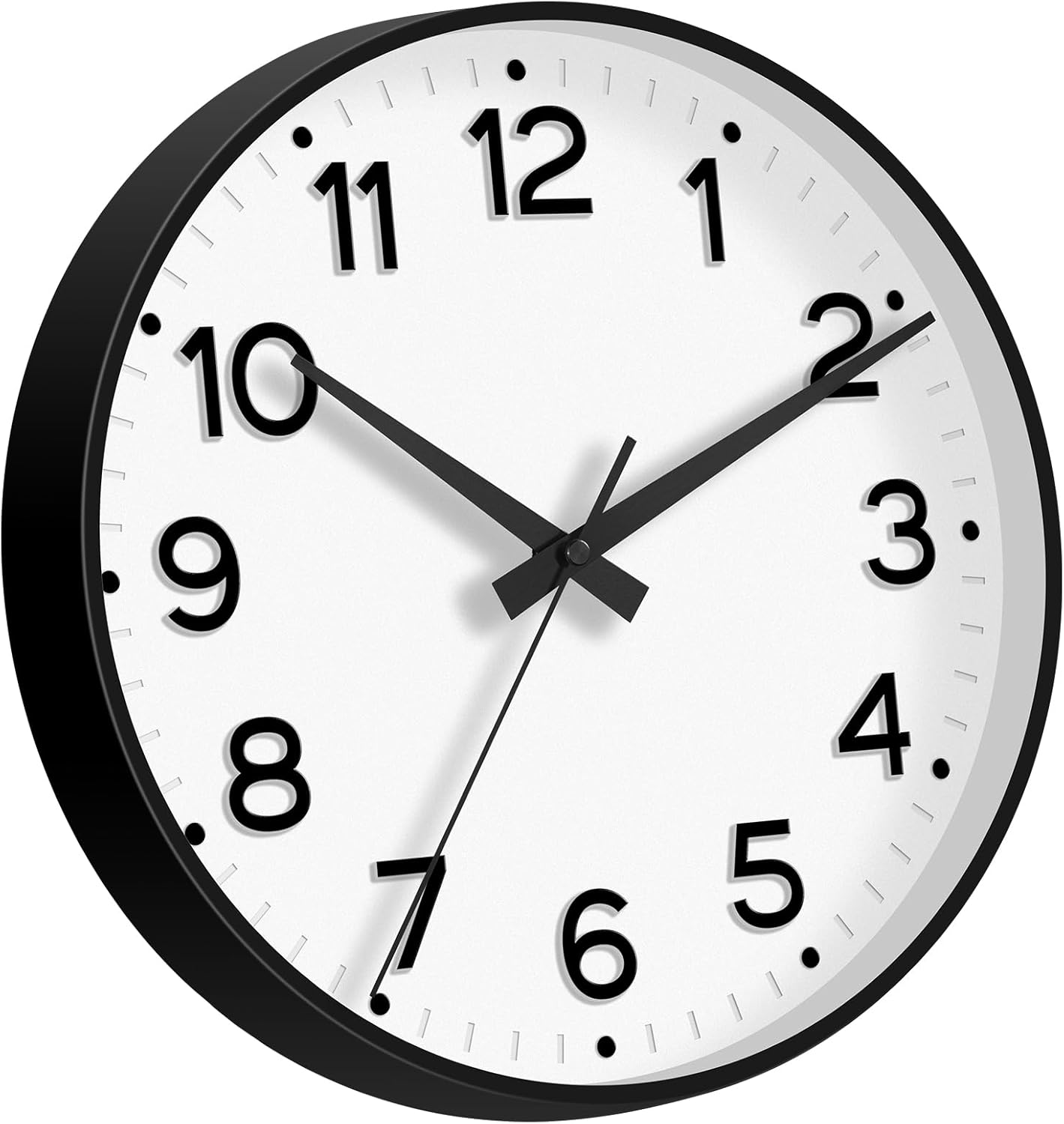 Roymnie Wall Clock Green, Silent Wall Clocks Battery Operated 8 Inch-Modern Non Ticking Analog Clock Decorative for Kitchen Office Bathroom Bedroom(Gold)