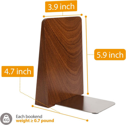 DRELIFAM Wood Handmade Book Ends to Hold Books Large Heavy Duty Bookends for Shelves Decorative Book End for Heavy Books