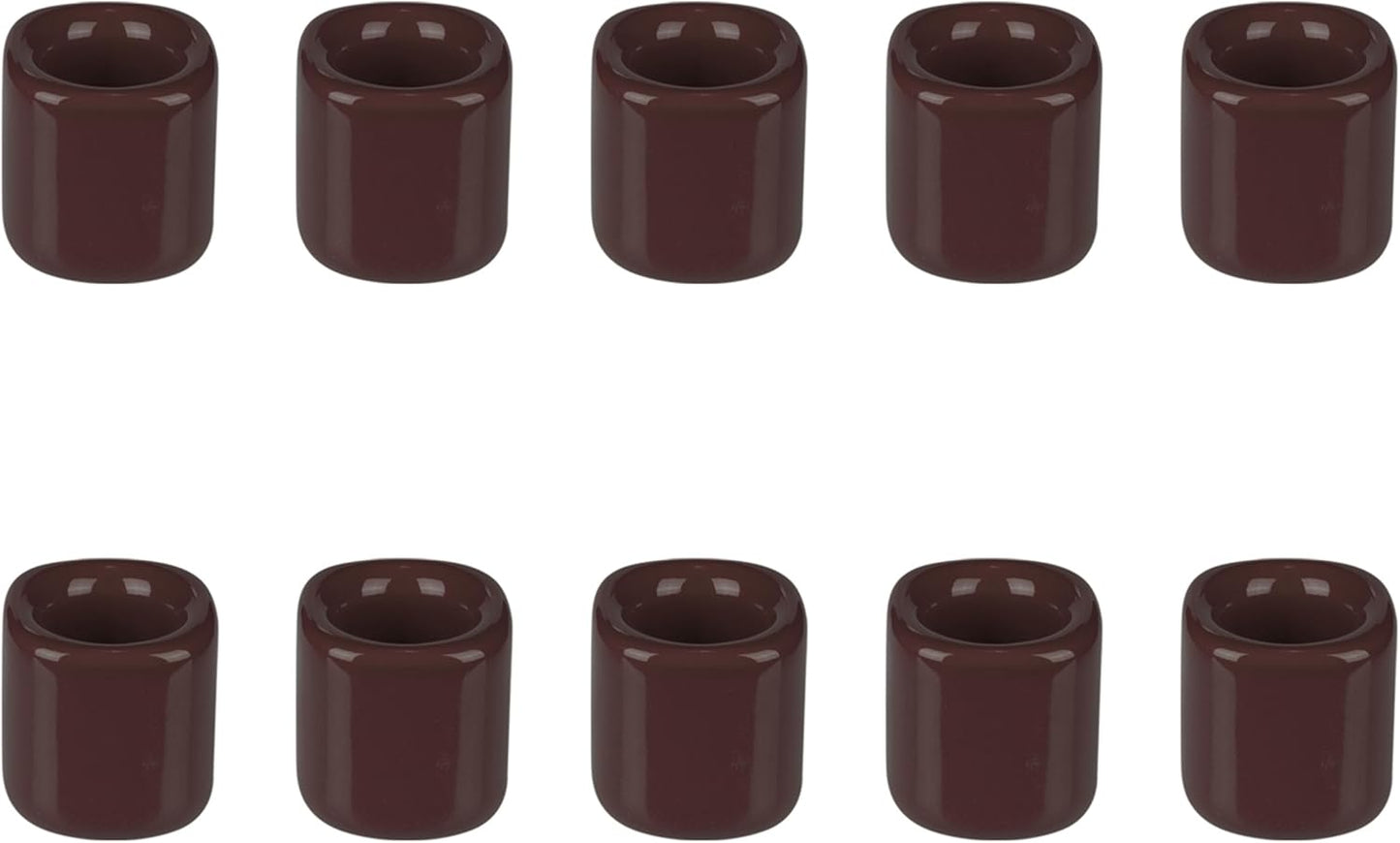 Mega Candles 5 pcs Black 1/2 Inch Diameter Ceramic Chime Ritual Spell Candle Holders, Great for Casting Chimes, Meditation, Rituals, Spells, Vigil, Witchcraft, Wiccan Supplies