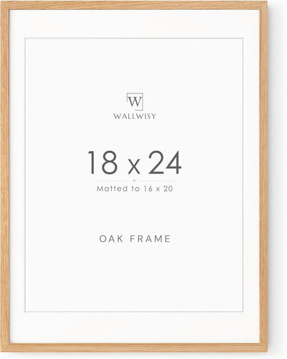 5x7 Picture Frame, Solid Oak Wood 5 x 7 Photo Frame with Mat to 4x6, 7x5 Picture Frames for Wall and Tabletop Display, (Walnut Set of 1)