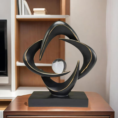 Modern Home Decor Abstract Decorative Sculpture Decorations for Living Room Dining Room Office, Resin Art Statues Coffee Table Bookshelf Decor Accents (Blue)