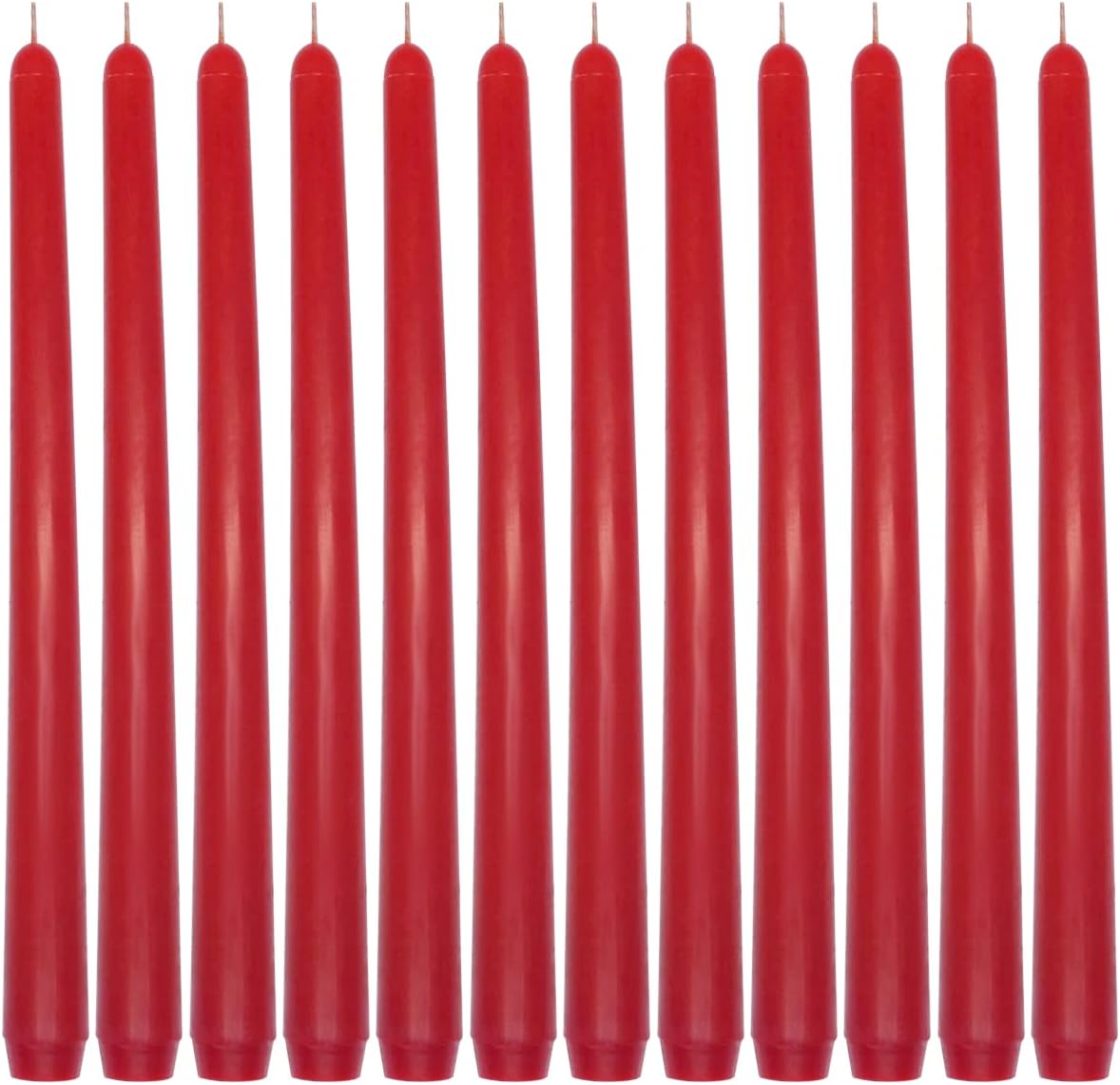 12-Pack Olive Green Taper Candles, 10 Inch Unscented Dripless Candlesticks, Long-Lasting Burn Time of 7-8 Hours, Perfect for Christmas Home Décor Spring and St. Patrick's Day