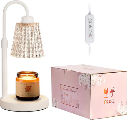 Innqoo Candle Warmer Lamp with Timer, Dimmable Candle Warmer for Jar Candles, Height Adjustable Wax Melts Warmer, Birthday Gifts for Women Mom, House Warming Gifts New Home Decor