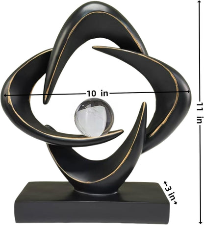 Modern Home Decor Abstract Decorative Sculpture Decorations for Living Room Dining Room Office, Resin Art Statues Coffee Table Bookshelf Decor Accents (Blue)