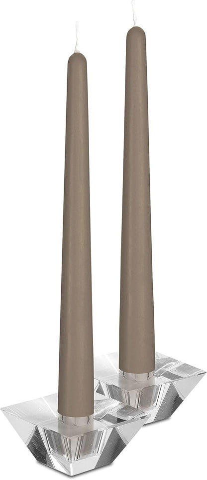 Hyoola Tall Taper Candles - 10 Inch Metallic Gold Unscented Dripless Taper Candles - 8 Hour Burn Time - 4 Pack