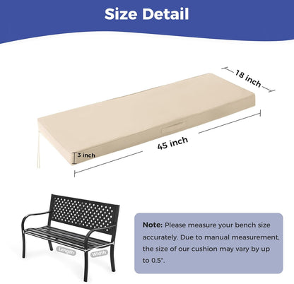 IPYNBAP Outdoor Bench Cushions for Outdoor Furniture, 48x18x3 Inch, Waterproof Bench Pillow, Fade Resistant Long Bench Seat Pads for Garden, Indoor, Porch Swing, Navy Blue