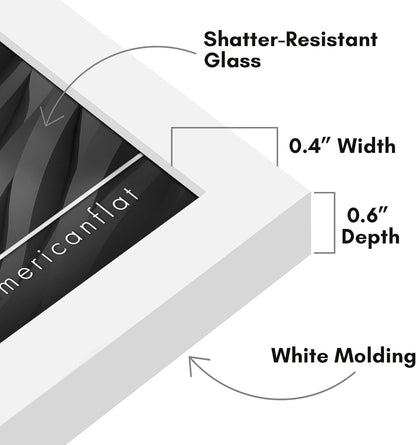 Americanflat 24x36 Poster Frame with Polished Plexiglass - Streamline Collection - Thin Border Picture Frame for Wall Display - Hanging Hardware Included - Black - Colors C