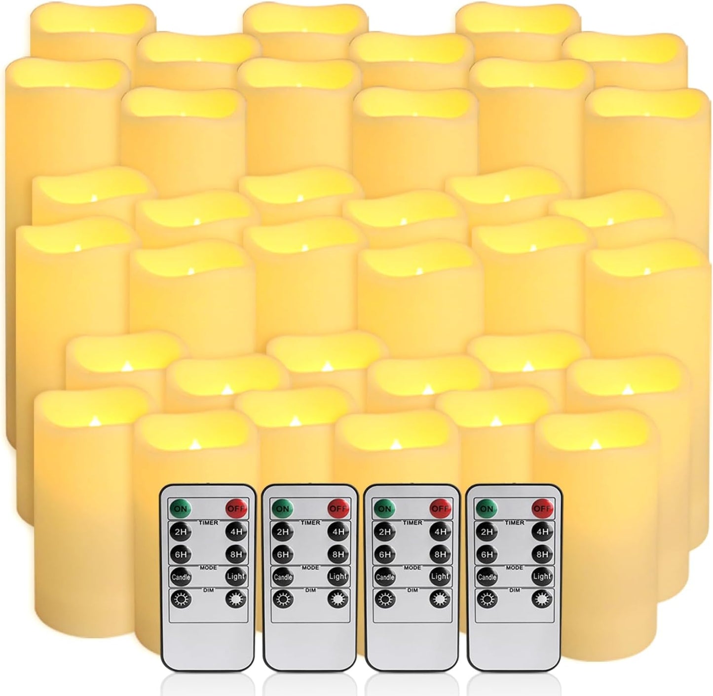 48- Pack of 3 Sizes of LED Flameless Candles.This Candle is Suitable for café, Fancy Restaurant, Bookstore and Other Scenes to Create a Relaxing and Romantic Atmosphere.