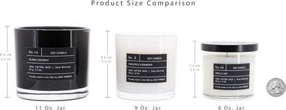 Lulu Candles | Jasmine, Oud & Sandalwood | Luxury Scented Soy Jar Candle | Hand Poured in The USA | Highly Scented & Long Lasting (9 Oz.)