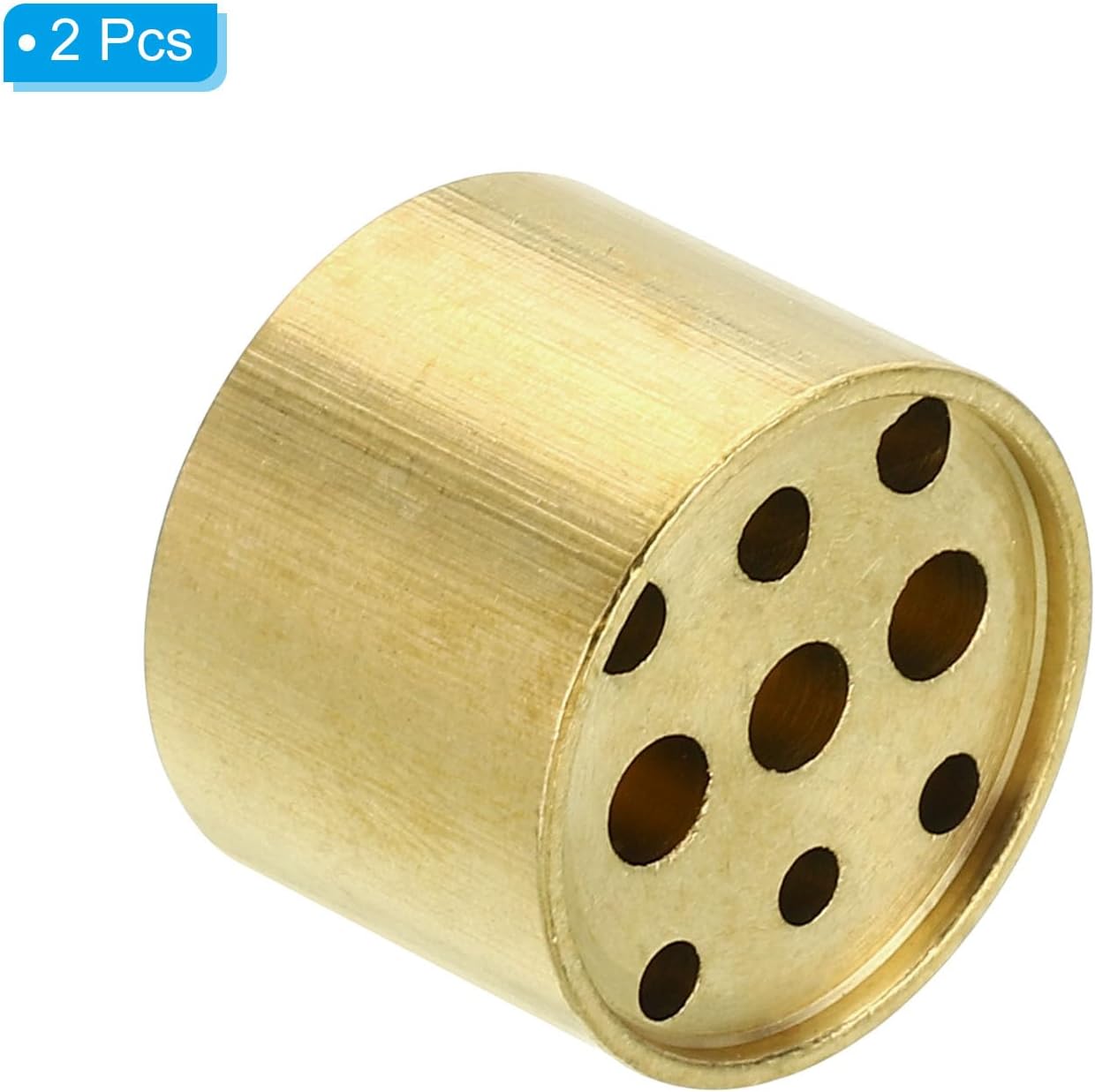 PATIKIL Incense Holder, 2 Pack Brass Incense Cone Burner Stick Holder with 9 Holes Incense Stand Base for Yoga Spa Room Home Office, 0.8" Dia. 0.4" Tall