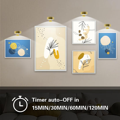 Arixinks 3PACK Picture Light Battery Operated with Remote, Painting Light for Wall Art with 3 Lighting Colors Dimmable, LED Art Display Accent Light on Wall for Poster Dartboard Frame Portrait Black