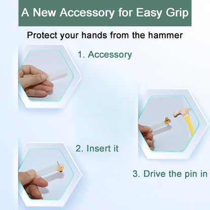 50 PCS Push Pins Picture Hangers Wall Hooks, Double Headed Thumb Tacks for Wall Hangings, Renter Friendly Decor Small Picture Frame Hangers for Drywall Cork Board Home Office Photo Decorations(Black)
