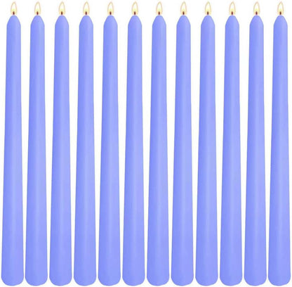 12-Pack Olive Green Taper Candles, 10 Inch Unscented Dripless Candlesticks, Long-Lasting Burn Time of 7-8 Hours, Perfect for Christmas Home Décor Spring and St. Patrick's Day