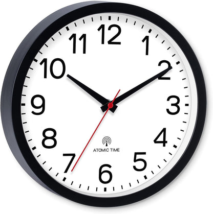 AKCISOT Wall Clock, Modern Small Wall Clocks Battery Operated 8 Inch, Silent Non-Ticking Analog Classic for Office, Home, Bathroom, Kitchen, Bedroom, School(Black)