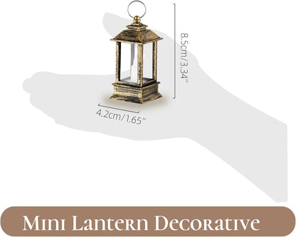 Black Lanterns Decorative Indoor: 24 Pcs Starlight Mini LED Lantern for Centerpiece Table Decorations Halloween Christmas Wedding Party Camping Decor