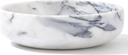 6.7" Large Decorative Bowl, Natural Marble Decorative Bowls for Home Decor, Key Bowl, Candy Bowl, Smudge Bowl, Coffee Tables Centerpiece (Natural Black)