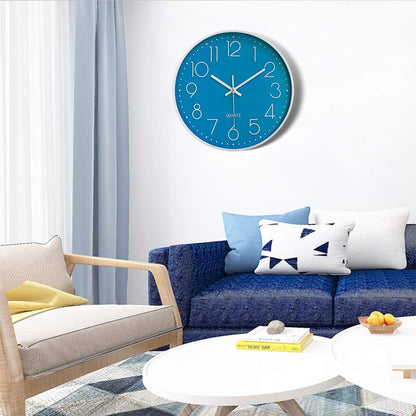 HZDHCLH Wall Clocks Battery Operated,12 inch Silent Non Ticking Modern Wall Clock for Living Room Bedroom Kitchen Office Classroom Decor (Olive Green and Gold)