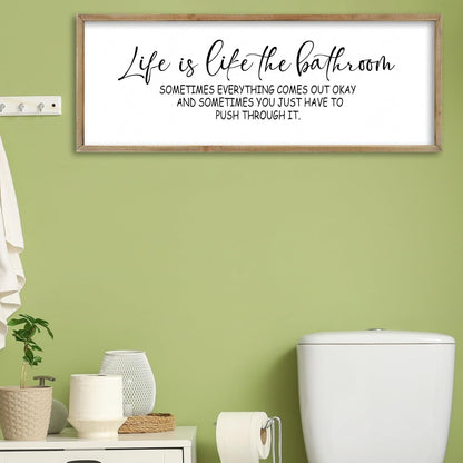 FZMHASLWW Gather Sign Wall Decor 32"×12" Large Wooden Framed for Dining Room Simple Home Kitchen Hanging Art (Wood)