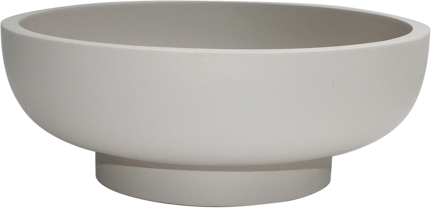 LIN CHUAN Large Decorative Bowl, Fruit Bowl for Kitchen Counter, Modern Resin Bowl for Home Decor, Key Holder for Entry Table, Sand Beige