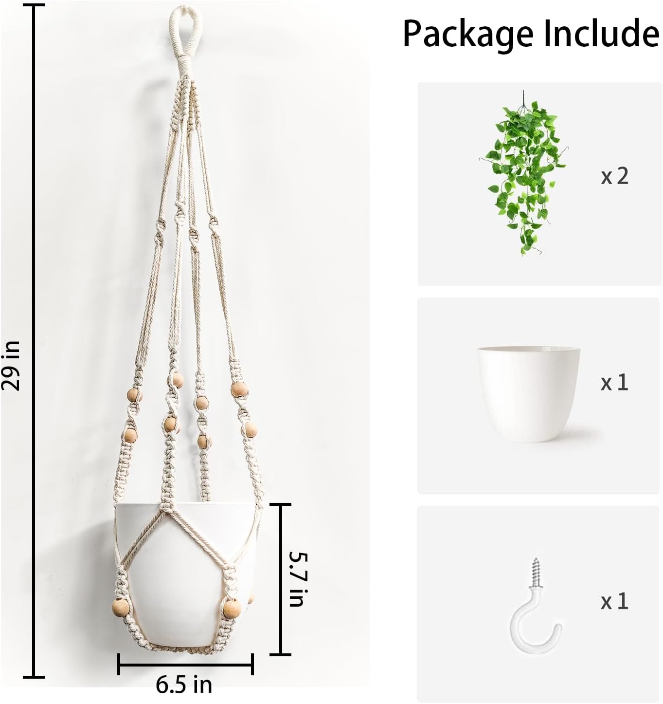 Comtelek Fake Hanging Plants with Lights Artificial Plants for Home Decor Macrame Plant Hanger with Fake Vines Faux Hanging Planter for Wall Ceiling Bedroom Bathroom Kitchen Office Boho Decor Indoor