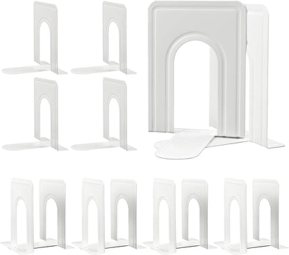 HappyHapi Book Ends, Non-Skid Metal Bookend Supports for Shelves, Heavy Duty Book End, Office Book Stopper, 6 x 5 x 6 Inches, 14 Pieces / 7 Pairs (Black)