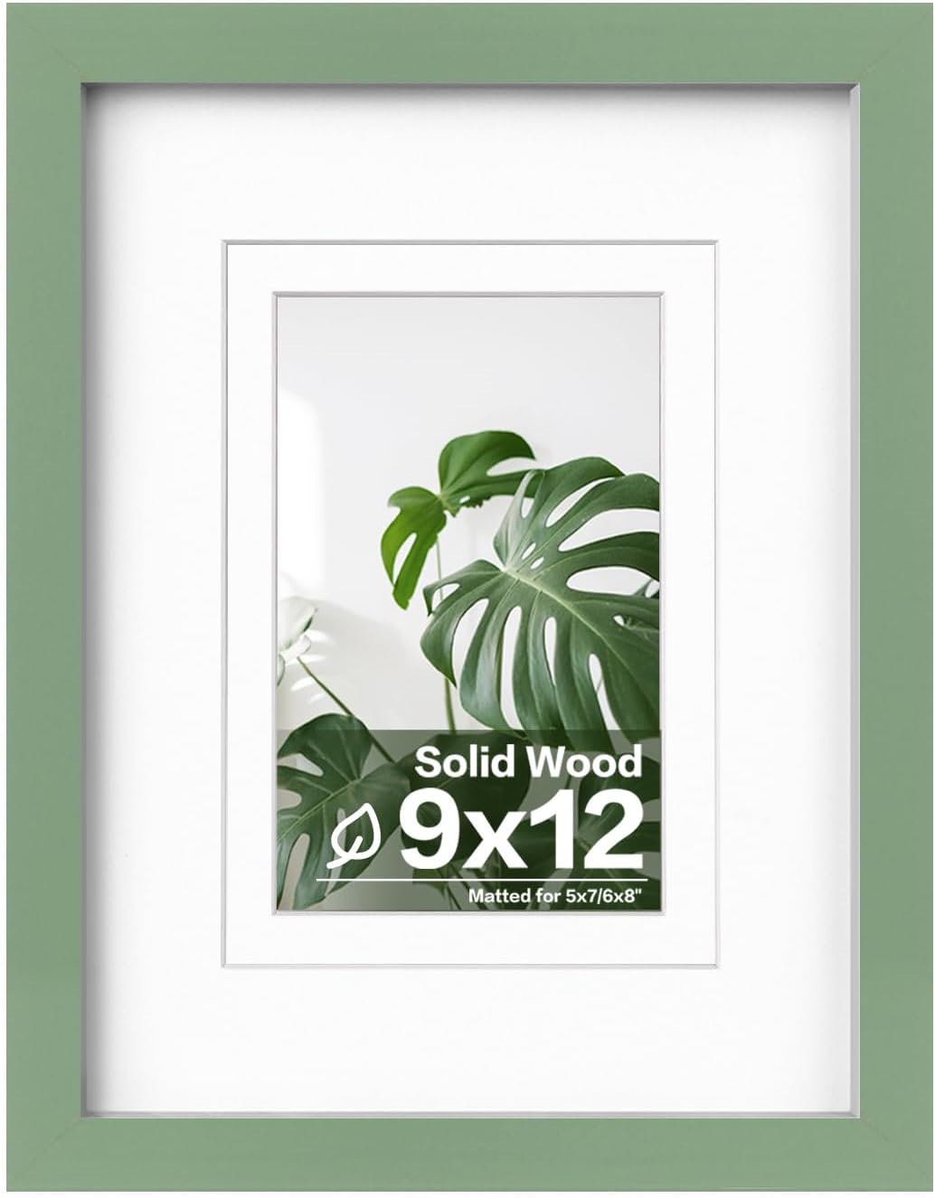 Egofine 12x16 Picture Frame Black, Covered by Plexiglass Made of Solid Wood, Display Pictures 9x12 and 11x14 with Mat or 12x16 Without Mat, for Wall Mounting Photo Frame - Colors A
