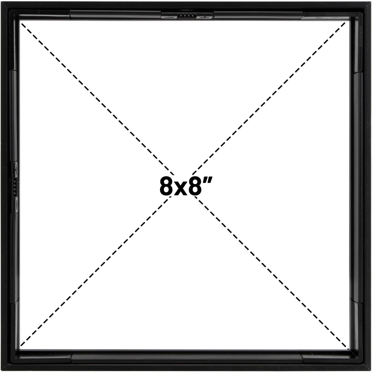 Frametory, Floating Picture Frame 12x16 - Black Aluminum Metal Photo Frame - Real Glass of Front - for Wall Mount Display