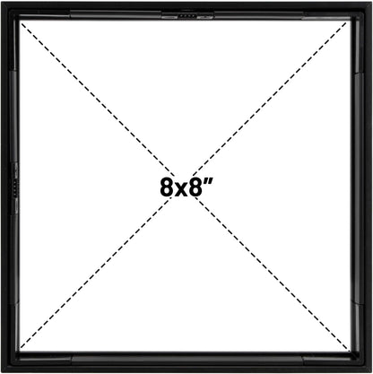 Frametory, Floating Picture Frame 12x16 - Black Aluminum Metal Photo Frame - Real Glass of Front - for Wall Mount Display