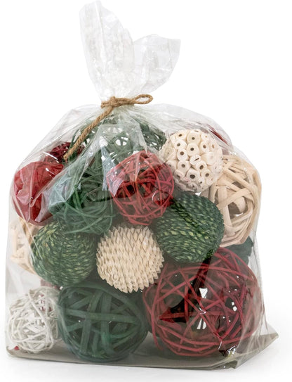 ANDALUCA Black & White Decorative Balls Bowl Filler Bag with Orbs, Balls (Black)