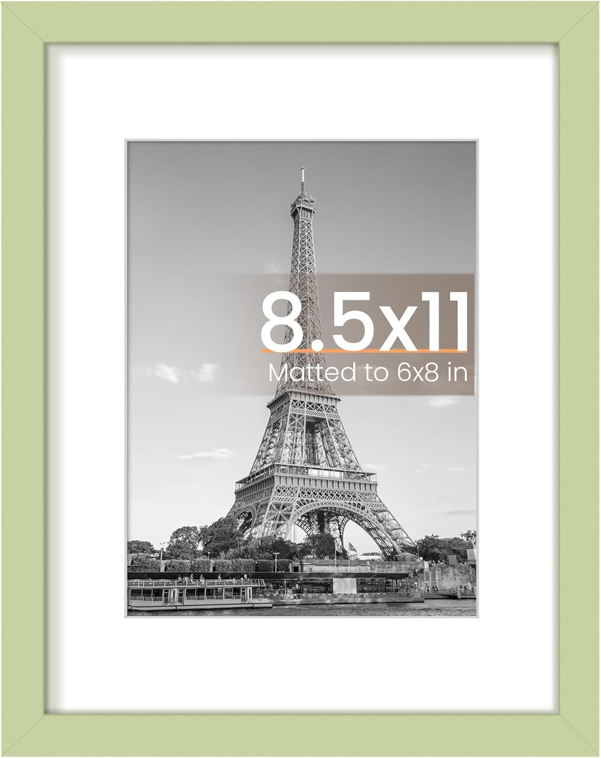 upsimples 8x10 Picture Frame, Display Pictures 5x7 with Mat or 8x10 Without Mat, Wall Hanging Photo Frame, Black, 1 Pack - Colors B