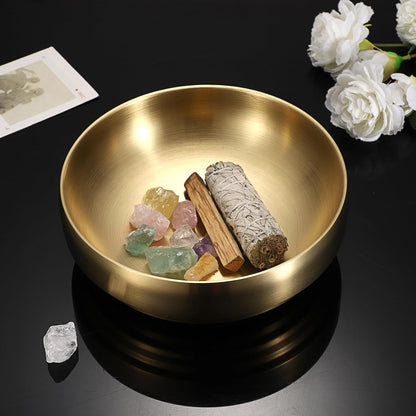 Key Bowl for Entryway Table Decorative Key Dish for Organizing Tabletop Catch All Bowl Gold Fruit Bowls for Kitchen Counter, Coffee Table,7.4 Inches