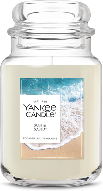 Yankee Candle Sage & Citrus, Scented Candle, 22oz Large Jar with up to 150 Hour Burn Time, Giftable, Birthdays