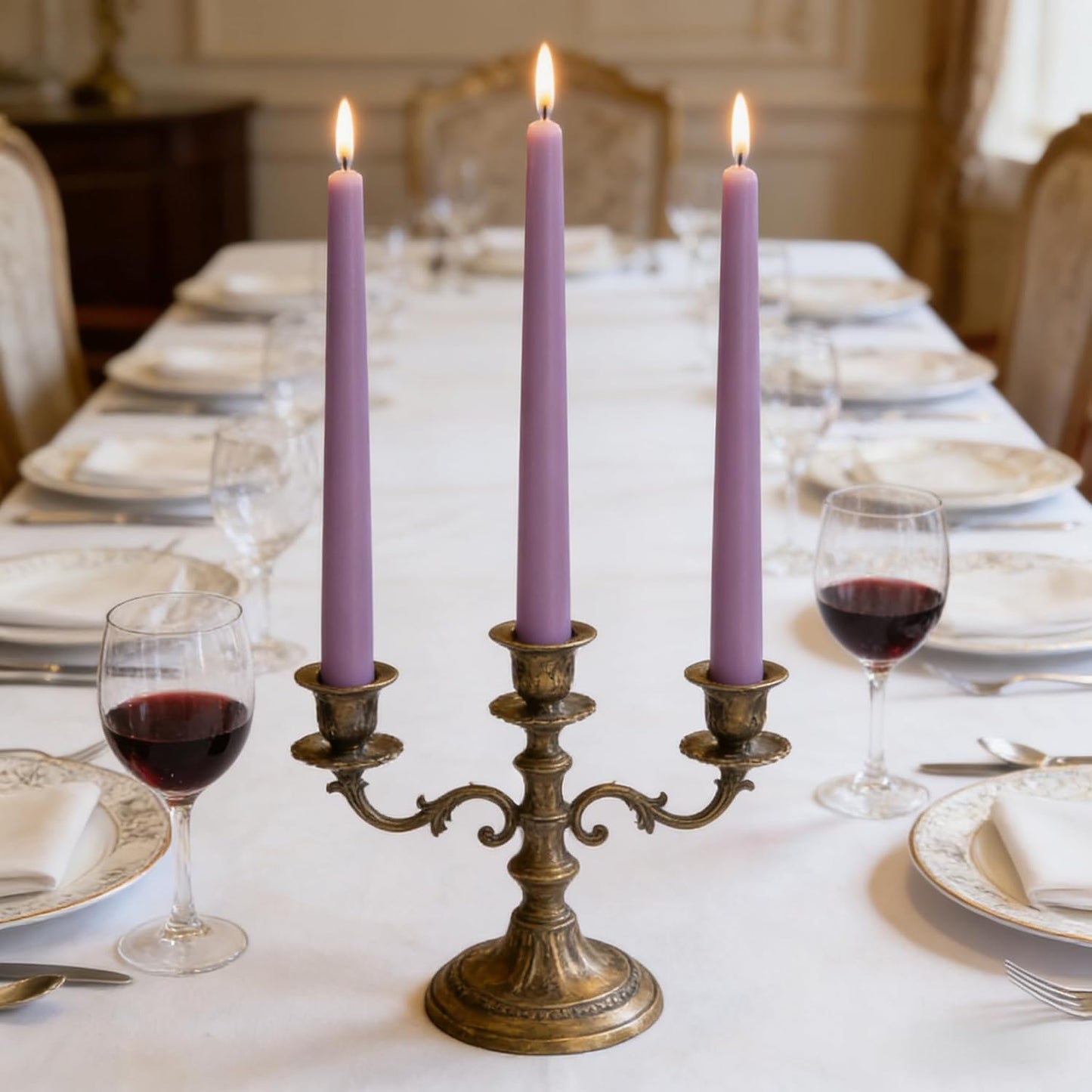 12-Pack Olive Green Taper Candles, 10 Inch Unscented Dripless Candlesticks, Long-Lasting Burn Time of 7-8 Hours, Perfect for Christmas Home Décor Spring and St. Patrick's Day