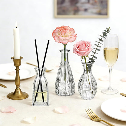 Glass Bud Vase Set of 32 pcs,Bud Vases in Bulk,Small Vases for Centerpieces, Mini Flower Vase Bulk for Rustic Wedding Home Table Decorations