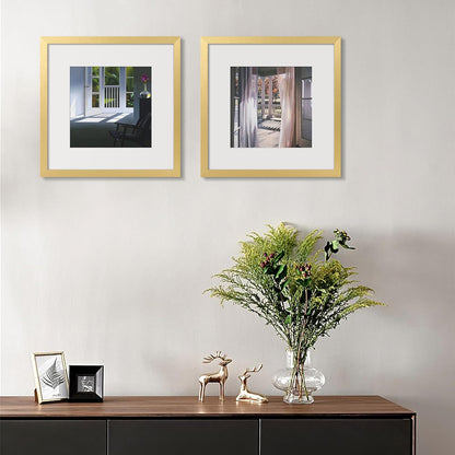 upsimples 8x10 Picture Frame, Display Pictures 5x7 with Mat or 8x10 Without Mat, Wall Hanging Photo Frame, Black, 1 Pack - Colors A