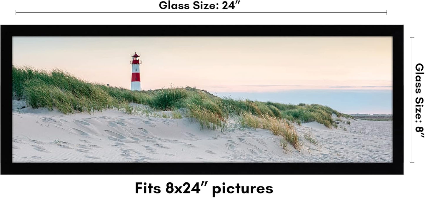 Americanflat 12x18 Poster Frame with Shatter-Resistant Glass - Signature Collection - Gallery-Style Frames Made of Engineered Wood - Photo Frame for Wall Display - Black - Colors C