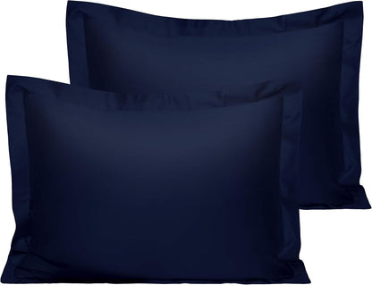 NTBAY Cotton 26x26 Euro Sham Covers - 500 Thread Count Egyptian Cotton Euro Pillow Covers, 2 Pack Super Soft and Breathable 26x26 Pillow Covers, Square Pillow Cases, White