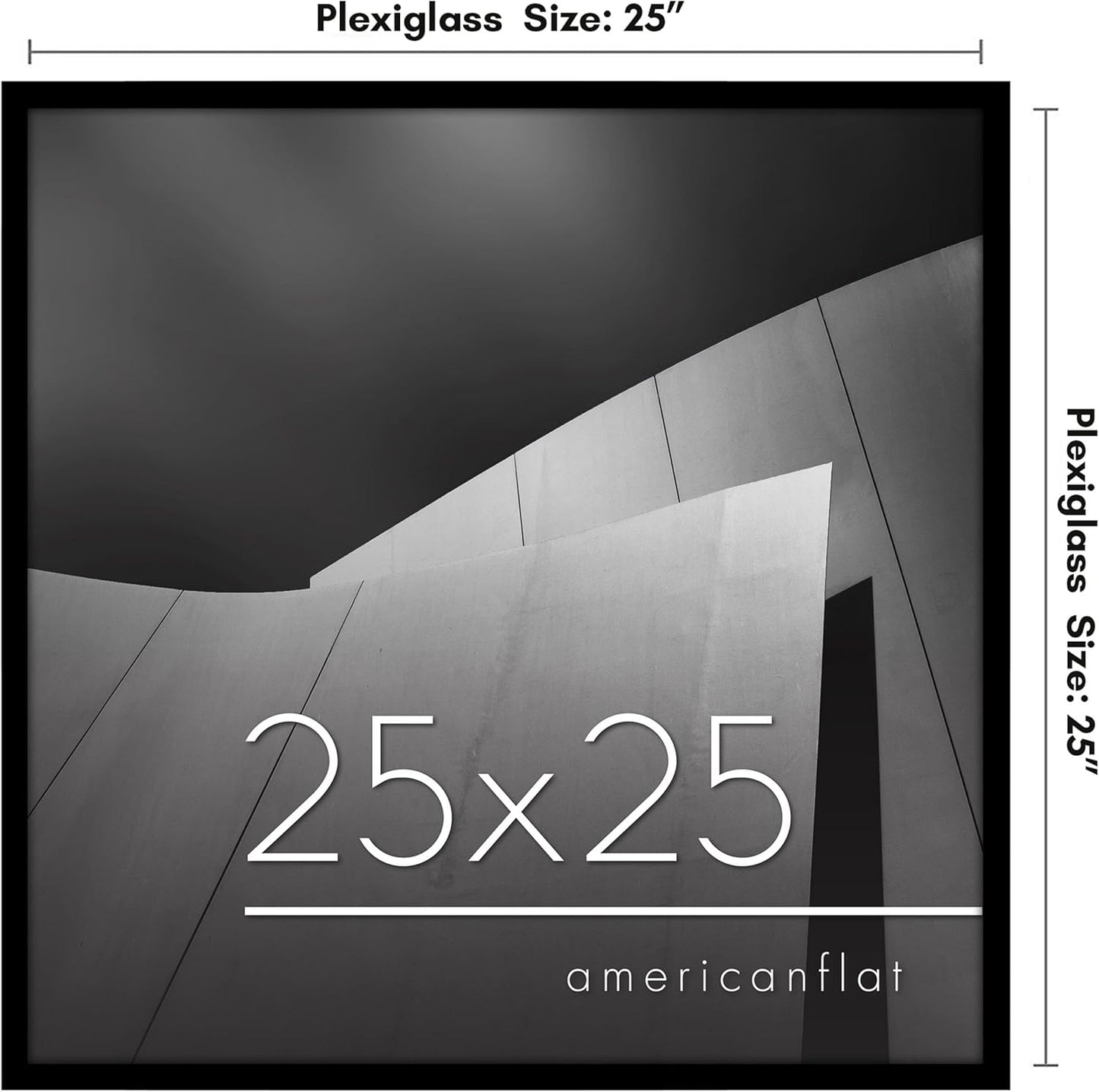 Americanflat 24x36 Poster Frame with Polished Plexiglass - Streamline Collection - Thin Border Picture Frame for Wall Display - Hanging Hardware Included - Black - Colors C