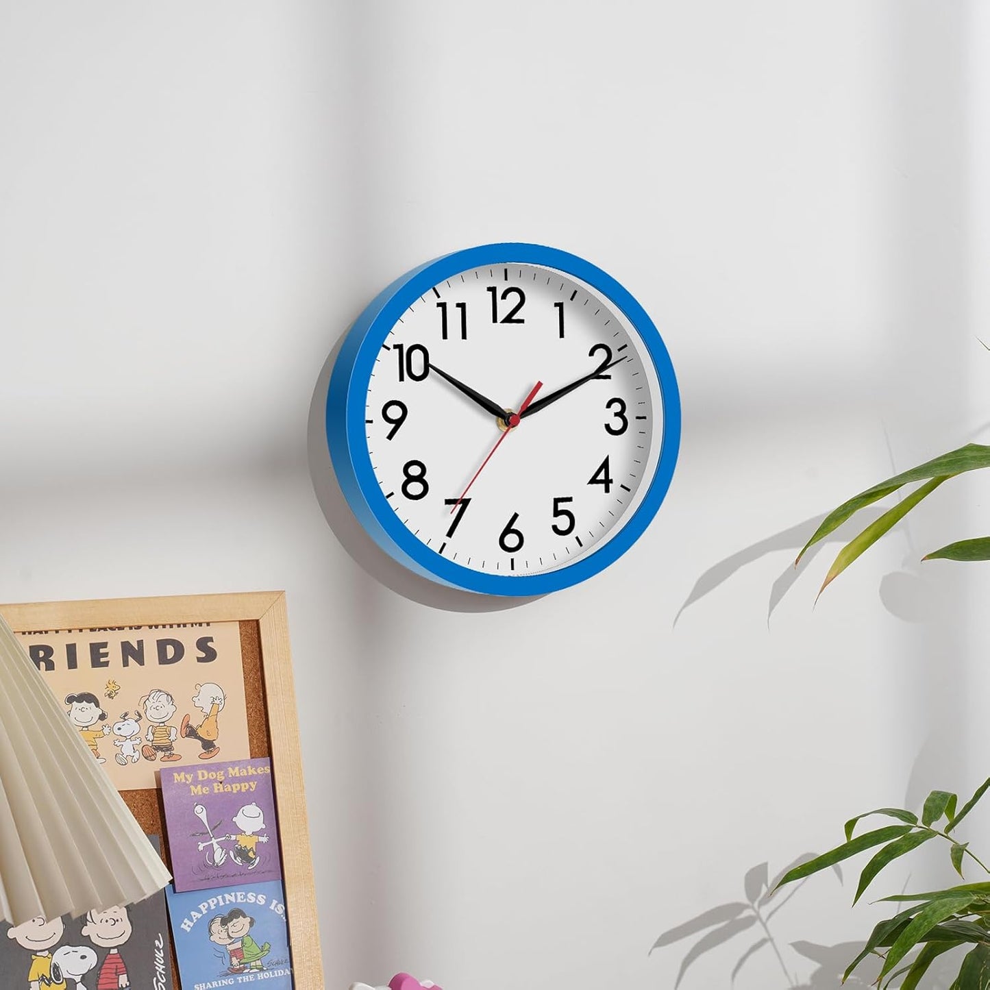 AKCISOT Wall Clock, Modern Small Wall Clocks Battery Operated 8 Inch, Silent Non-Ticking Analog Classic for Office, Home, Bathroom, Kitchen, Bedroom, School(Black)