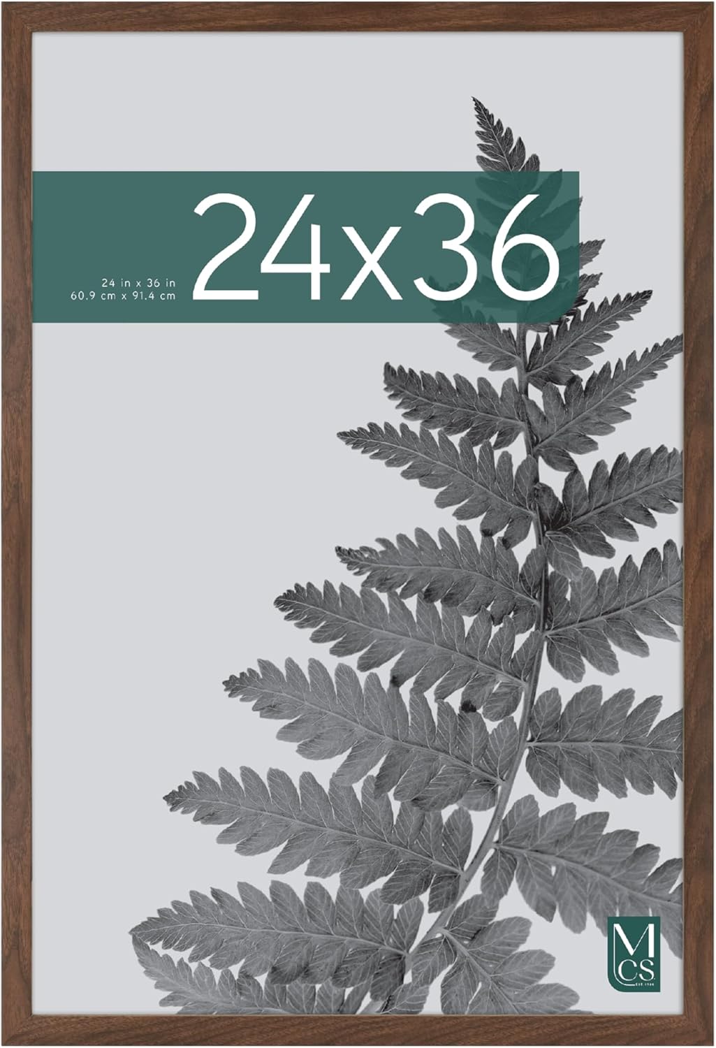 MCS Studio Gallery 16x24 Poster Frame Black Woodgrain Engineered Wood, Vertical & Horizontal Wall Hanging Large Picture Frame for Photos, Posters & Art Prints (1-Pack)