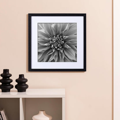 eletecpro 12x12 Picture Frames Set of 9 with Clear Acrylic Cover, Display 8x8 Photos with Mat or 12x12 Without, Classic and Sturdy Square Collage Gallery Wall Decor, Easy Wall Mount, Black