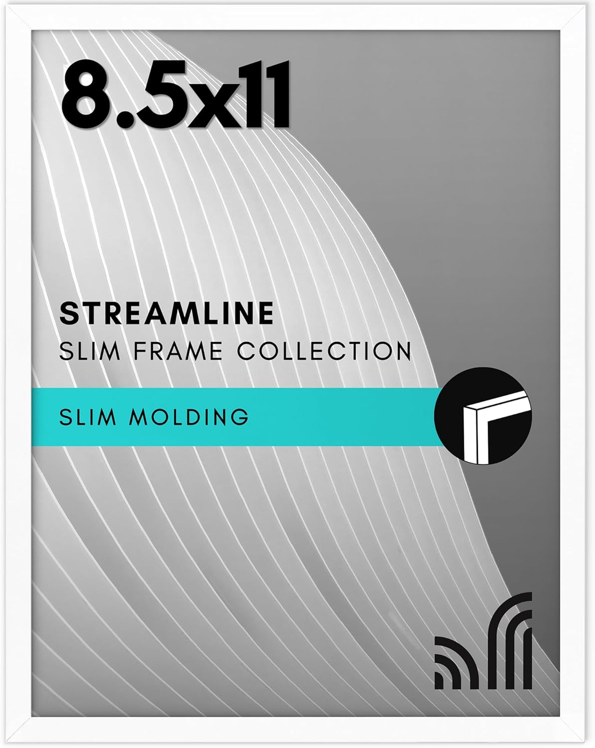 Americanflat 24x36 Poster Frame with Polished Plexiglass - Streamline Collection - Thin Border Picture Frame for Wall Display - Hanging Hardware Included - Black - Colors D