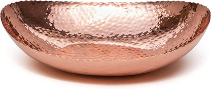 Monarch Abode Decorative Bowl for Home Decor – 7.5-Inch Black and Copper Plated Hand Hammered Key Bowls for Entryway Table, Fruit & Potpourri Bowl for Centerpiece, Modern Catch All Key Holder Bowl