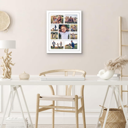 Americanflat 4x6 Collage Picture Frame with Polished Plexiglass - Multi Picture Frames Fit Sixteen 4x6 Photos or Use as One 18x26 Poster Frame for Wall Display - Signature Collection - Black