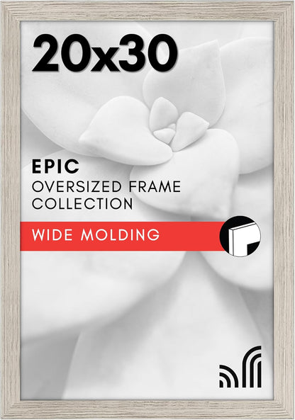 Americanflat 16x20 Picture Frame with Polished Plexiglass - Black Picture Frame - Wide Photo Frames Made of Engineered Wood for Vertical or Horizontal Wall Display - Epic Collection - Black - Colors C