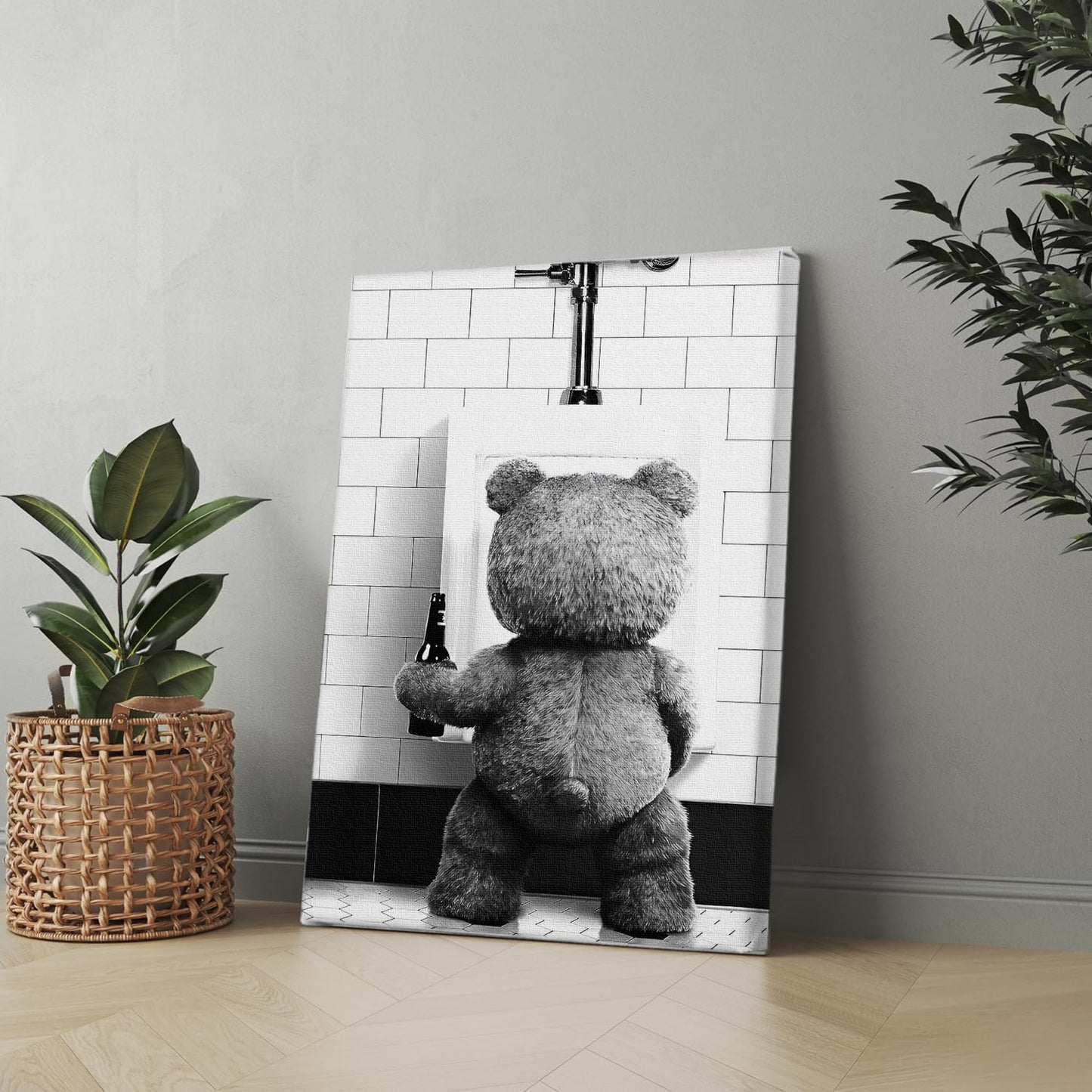 DIHSIEG 12x16 Canvas Wall Art funny bathroom wall art Print Poster Vintage Poster Frameless Floral Can be hung on the Wall Heal Your Heart poster Wall Art Canvas