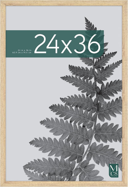 MCS Studio Gallery 16x24 Poster Frame Black Woodgrain Engineered Wood, Vertical & Horizontal Wall Hanging Large Picture Frame for Photos, Posters & Art Prints (1-Pack)