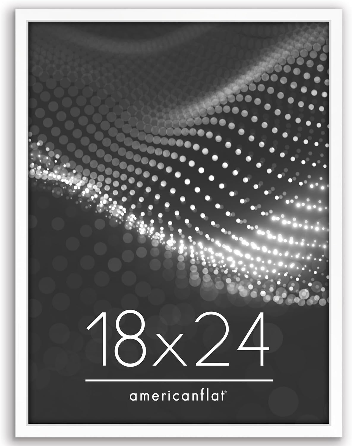 Americanflat 24x36 Poster Frame with Polished Plexiglass - Streamline Collection - Thin Border Picture Frame for Wall Display - Hanging Hardware Included - Black - Colors D