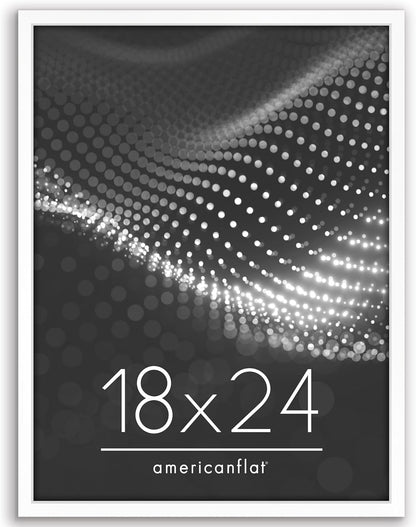 Americanflat 24x36 Poster Frame with Polished Plexiglass - Streamline Collection - Thin Border Picture Frame for Wall Display - Hanging Hardware Included - Black - Colors D