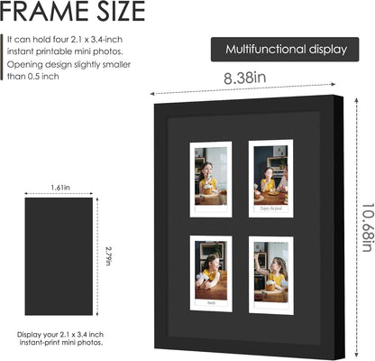 DUENPY 14x26 Collage Picture Frame 4x6 Collage Picture Frame Displays Twelve 4x6 inch Photos Available Horizontal Wall Mounting Display and Vertical Black - Colors A